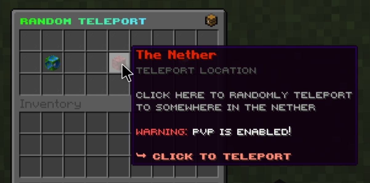 Minecraft Rtp Gui Menu RTP Menu DeluxeMenus on voxel.shop - Minecraft Configurations