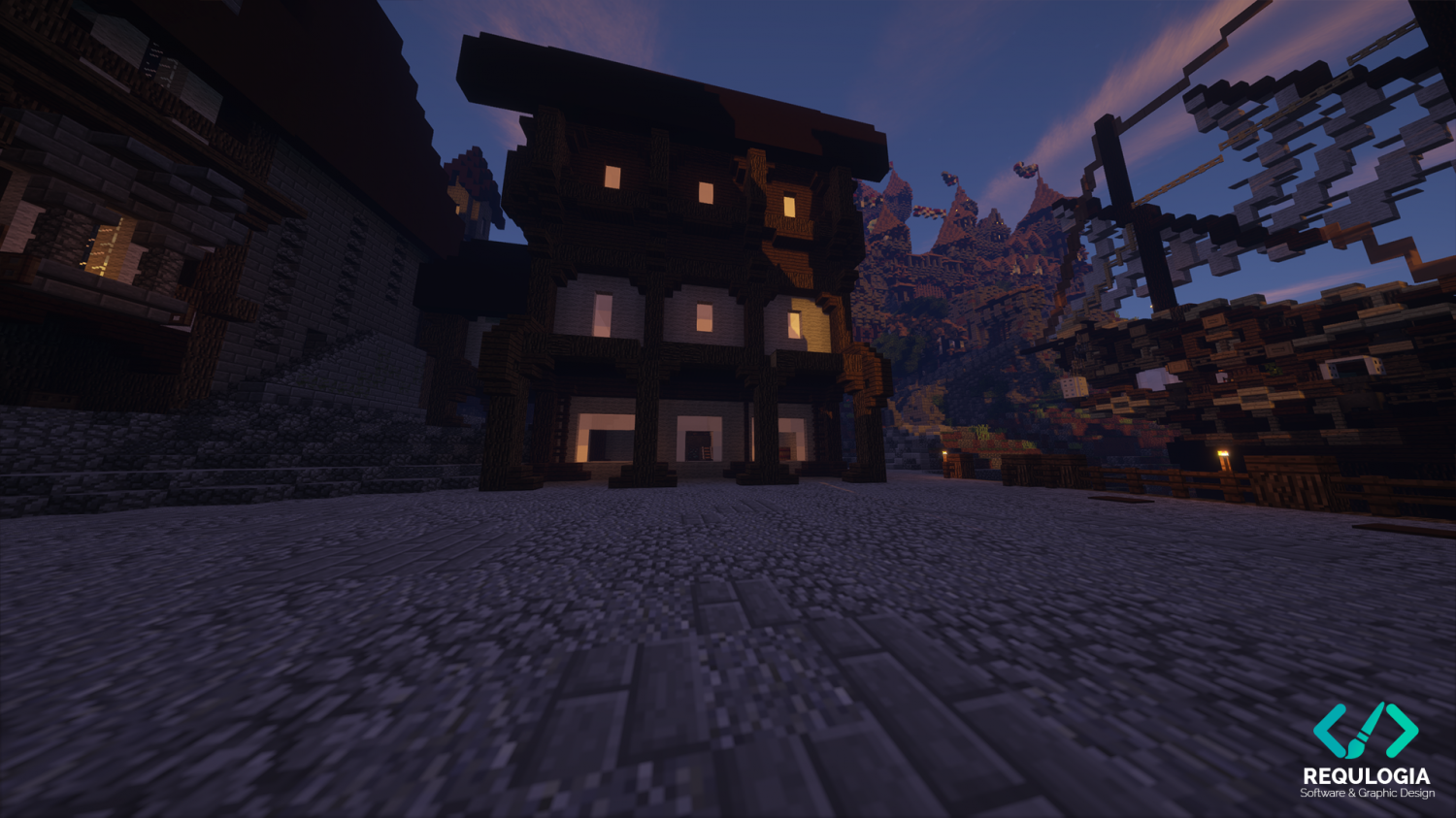 SURVIVAL - Medieval Seaport Map on voxel.shop - Minecraft Builds