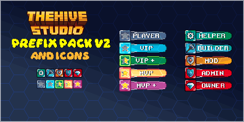prefix and icons pack v2 on voxel.shop - Minecraft Resource packs