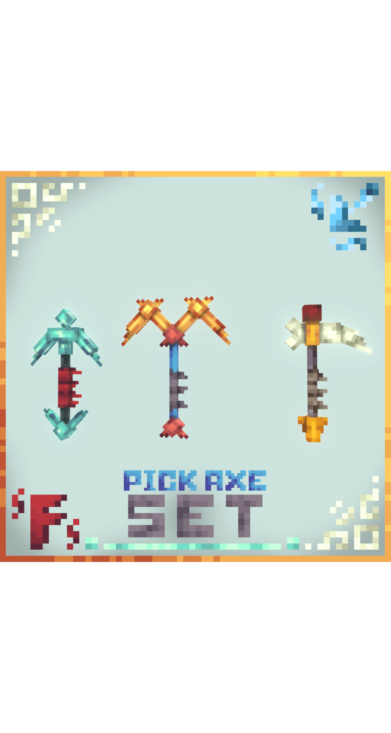 Pickaxe Pack on voxel.shop - Minecraft Models