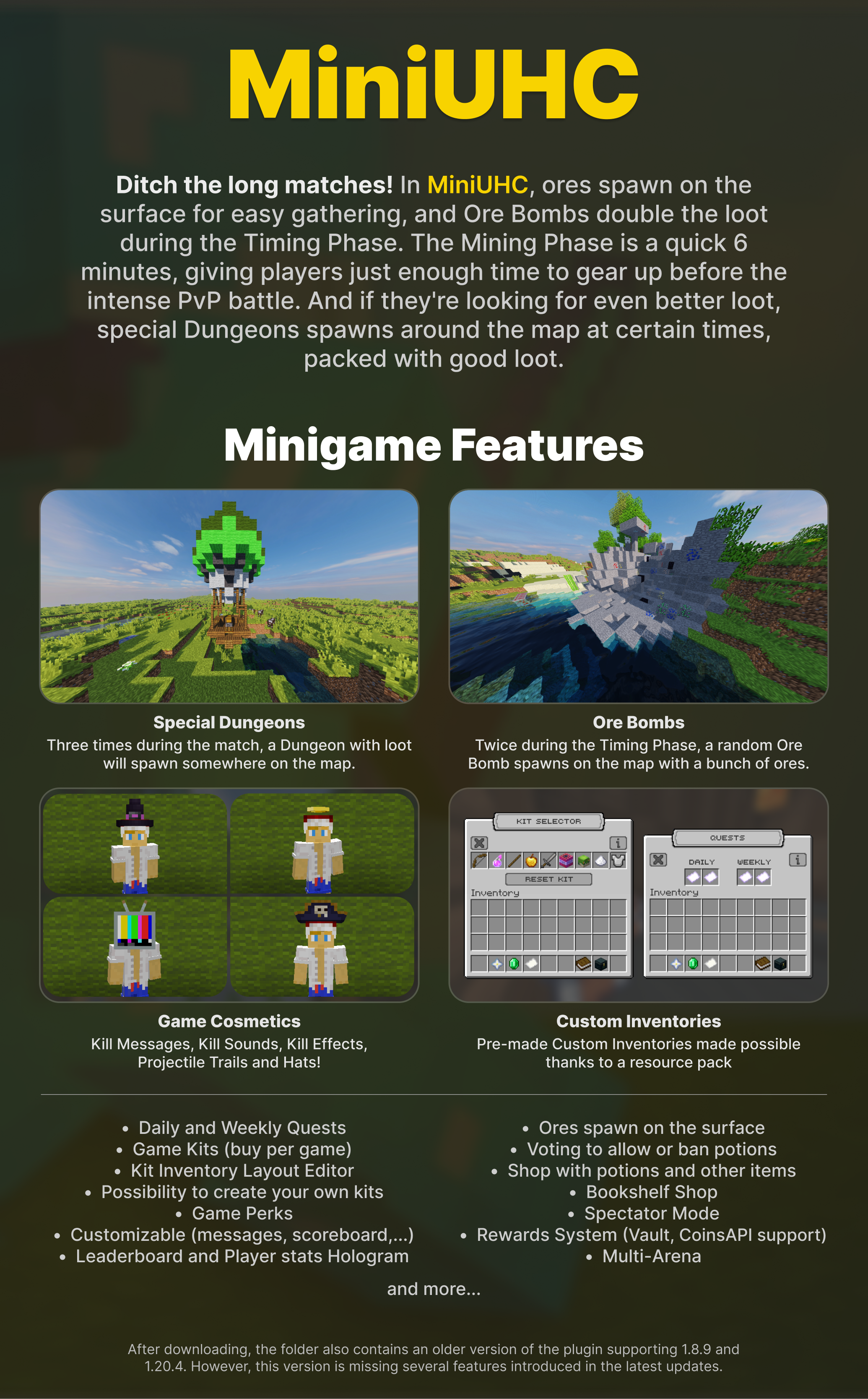 MiniUHC Minigame Plugin on voxel.shop - Minecraft Plugins
