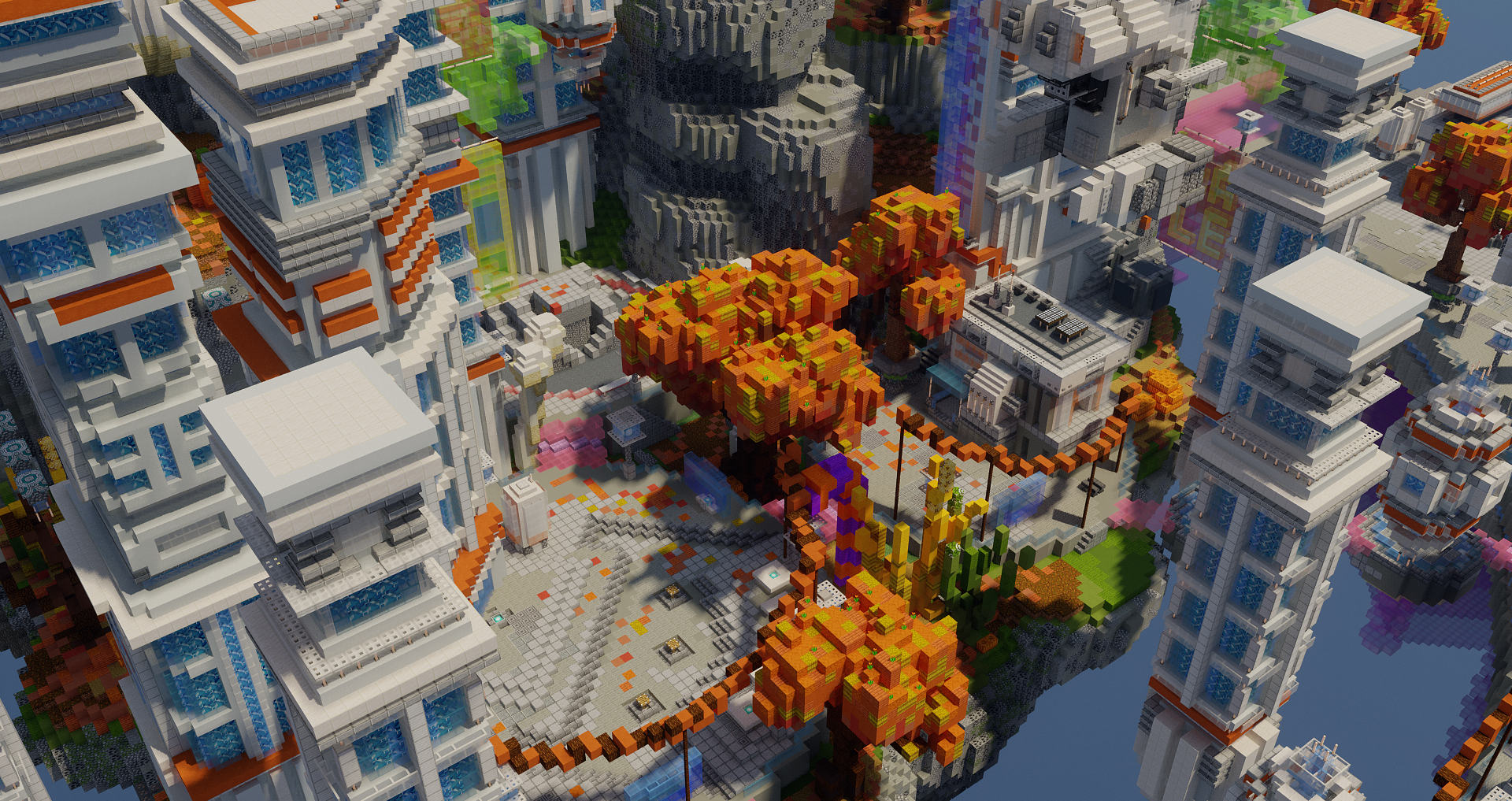 Science Fantasy City Spawn/Lobby on Polymart - Minecraft Builds - voxel ...
