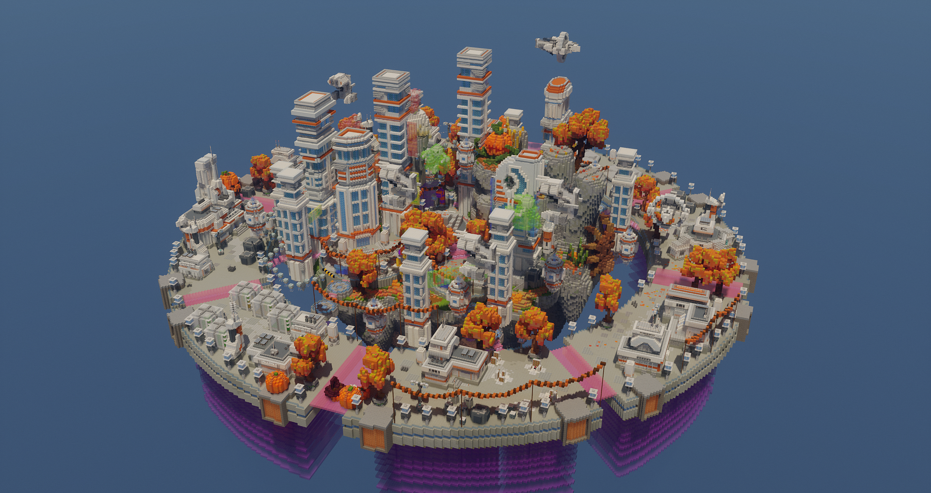 Science Fantasy City Spawn/Lobby on Polymart - Minecraft Builds - voxel ...