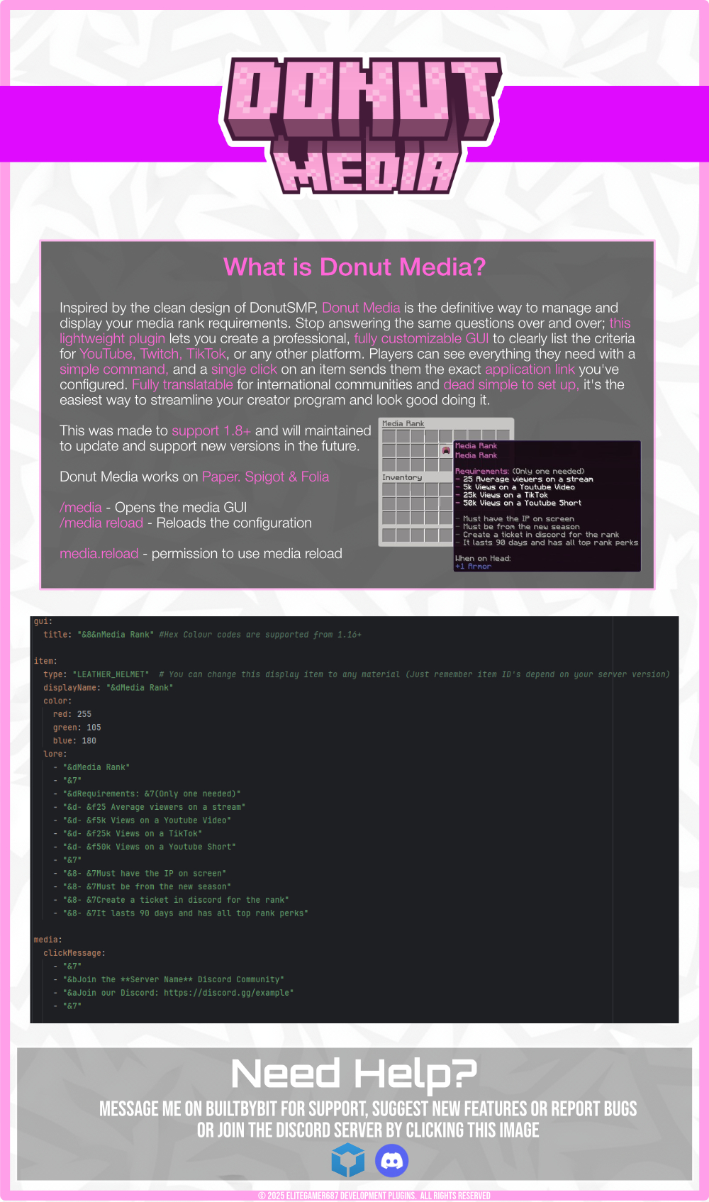 Media DonutSMP Rank Requirements on voxel.shop - Minecraft Plugins