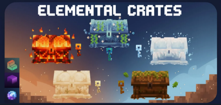 Elemental Crates | 5x Crates on Polymart - Minecraft Models - voxel.shop